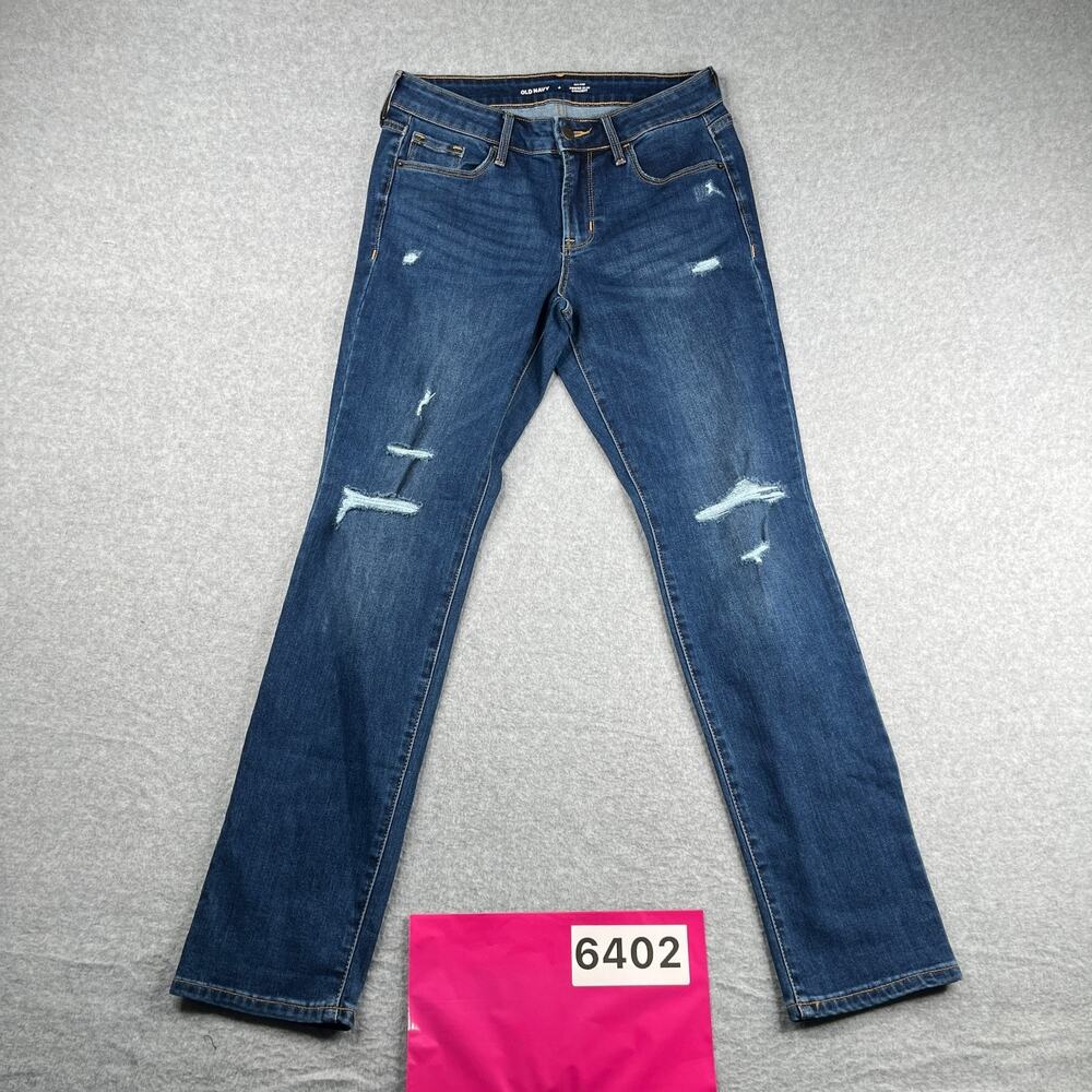 Old Navy Power Slim Straight Jeans Mid Rise Womens Size 4 Stretch casual